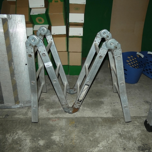 5641 - 1 x Abru aluminium folding multi function ladder