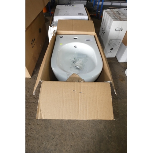 5667 - 1 x RAK Ceramics floor standing white bidet pan. Please note pan only - no cistern or seat are inclu... 