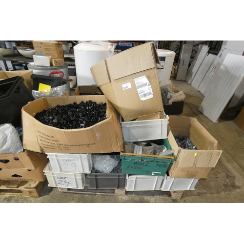 5681 - 1 pallet containing a large quantity of various plastic end caps (used in metal fabricating etc)