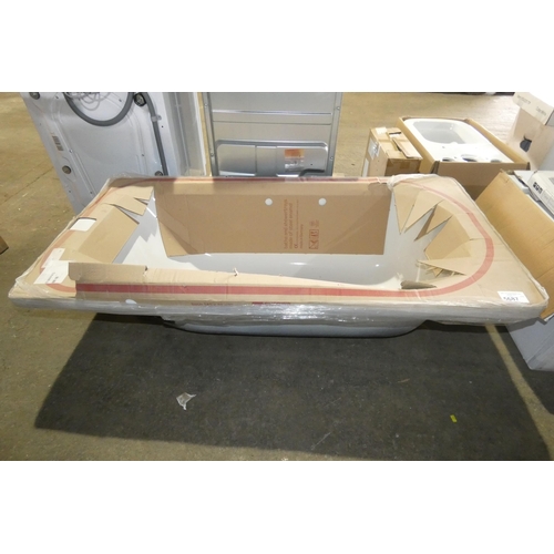 5687 - 1 x Eurowa white enamelled steel bath approx 140 x 70cm. Please note this is for a bath only - No ac... 