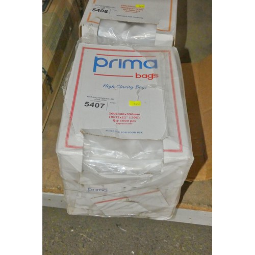 5407 - Approx 1000 x Prima high clarity bags each approx 200 x 300 x 550mm