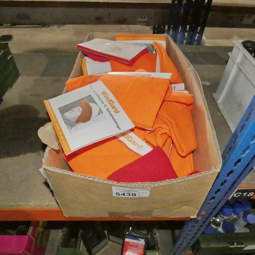 5438 - 1 box containing a quantity of helmet wind guards