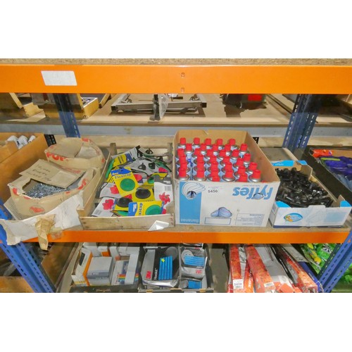 5456 - A quantity of various items including bolts, pop rivets, universal replacement fuel caps and de-icer... 