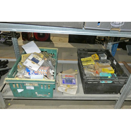 5506 - A quantity of various items including numerous unused door locks etc. Contents of 1 shelf and please... 