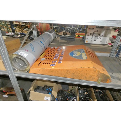 5518 - 1 x length of stainless steel 8 inch flue approx 1m long and 1 x cement mixer cover. Contents of 1 s... 