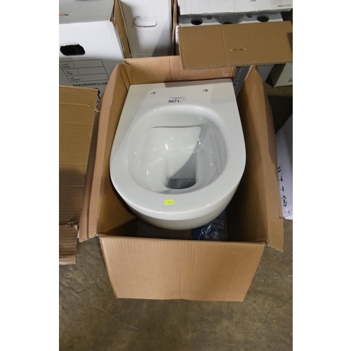 5671 - 1 x Vaso Sospeso white ceramic wall hung toilet pan. Please note pan only - no cistern or seat are i... 