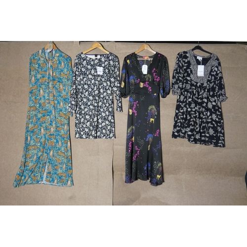 98 - 4 x various ladies dresses, sizes comprise of UK 12, RRP £400+, Not practical to list in detail so p... 