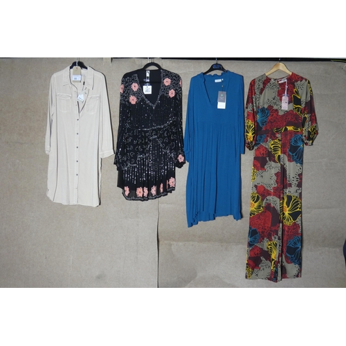 99 - 4 x various ladies dresses, sizes comprise of UK 12, RRP £400+, Not practical to list in detail so p... 