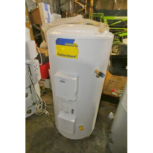 5683 - 1 x Centerstore 170L unvented direct hot water cylinder product code 176713, 240v