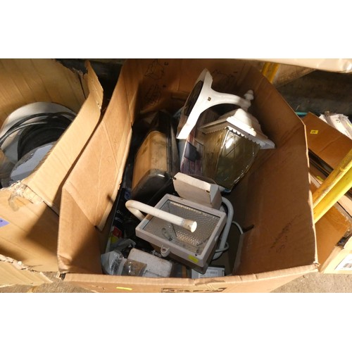 5004 - A quantity of various items including nails, bolts, lights etc. Contents of 2 shelves