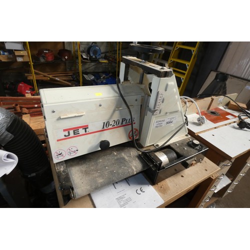 5064 - 1 x Jet 10-20 Plus bench top drum sander 240v, supplied with various accessories and is mounted on a... 