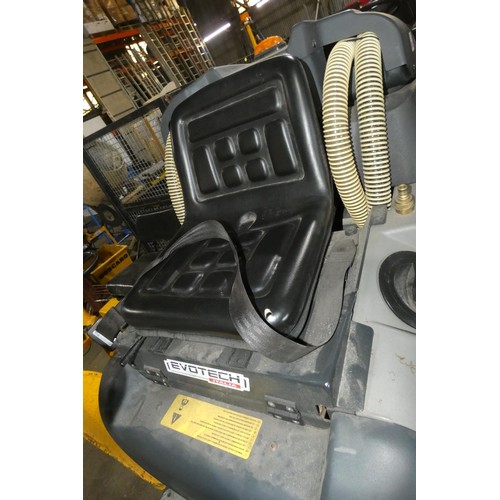 5953 - 1 x Evotech ride on battery powered sweeper / scrubber machine model Evo 850 supplied with a Power P... 