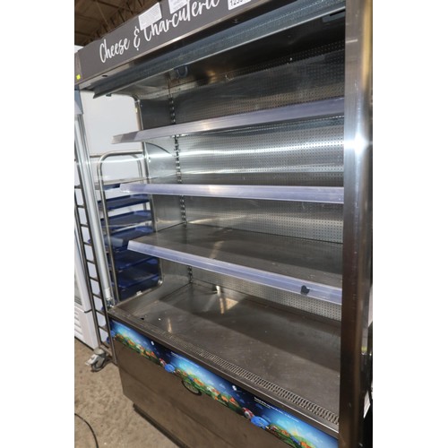 2131 - An open front refrigerated display cabinet by Foster type H39300s with night screen - trade. Tested ... 