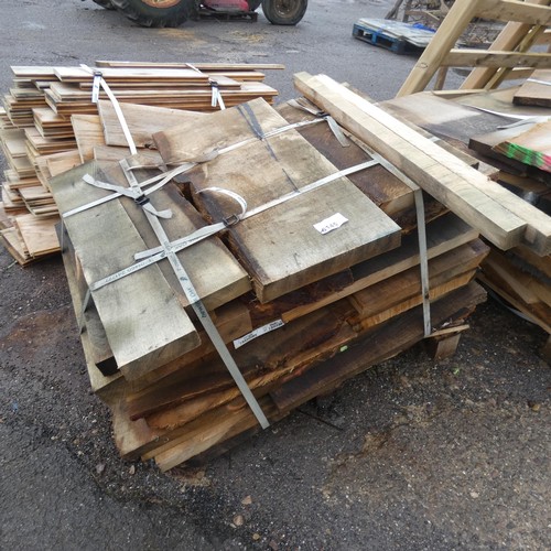 6145 - 1 x pallet containing a quantity of various hardwood slabs, mainly oak - Contents of 1 pallet