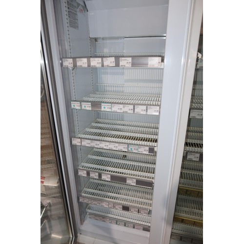 2187 - A commercial double door display fridge by Lowe type G6 - trade. Tested Working