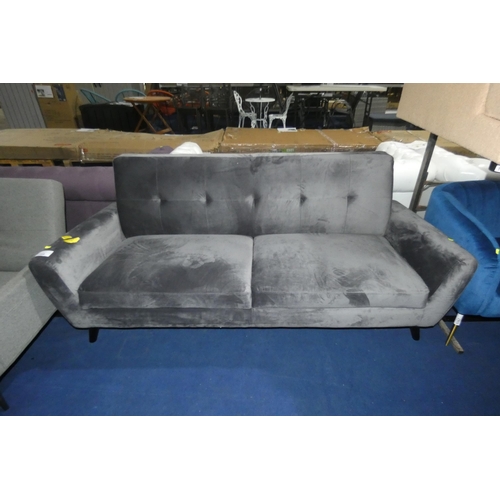 1168 - A Bostrom three seat dark grey upholstered sofa approx 190cm wide