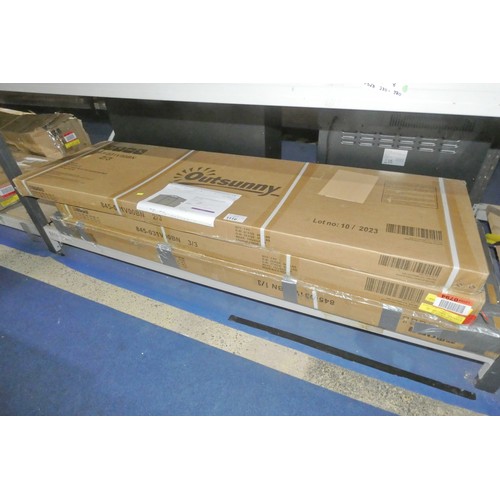 1116 - An Azaya 6.3ft w x 9ft d metal apex tool shed RRP £309. Supplied in three boxes