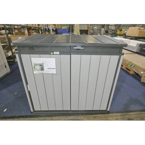 1130 - 1 x Keter Duotech 1150L plastic outdoor storage box RRP £246 - Built