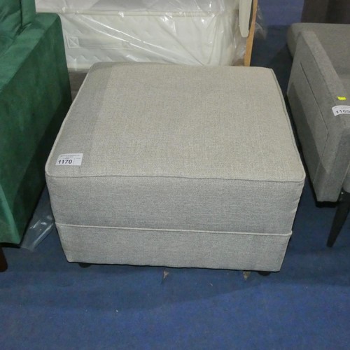 1170 - A light upholstered foot stool approx 65 x 63cm