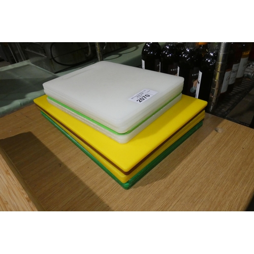 2070 - A quantity of various colour coded chopping boards