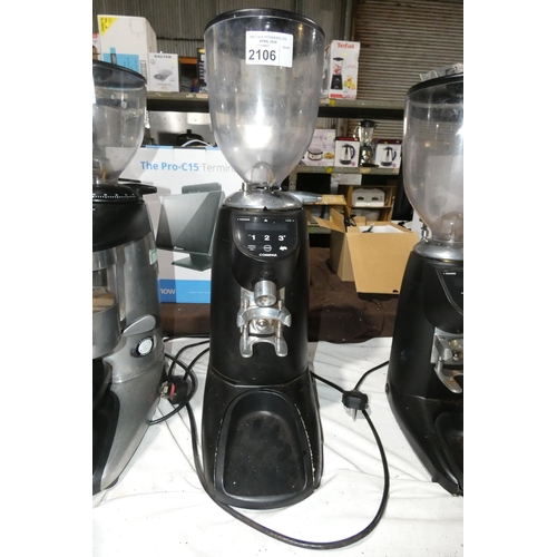 2106 - A commercial coffee grinder by Compak type E6 -  trade. Tested Working