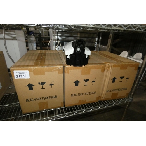 2124 - 3 x boxes of 6 Stealth 1.25ml hand soap/gel dispensers by Gray & Black