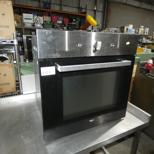 2171 - An electric integrated single door oven by Bush - trade. Tested Working