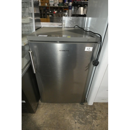 2208 - An under counter freezer by Kenwood in silver - trade. Tested Working