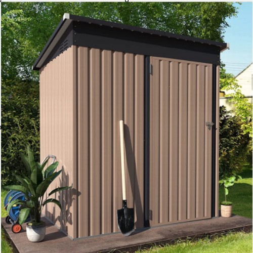 1084 - A Dakota Fields 5ft w x 3ft d metal lean to garden shed RRP £144