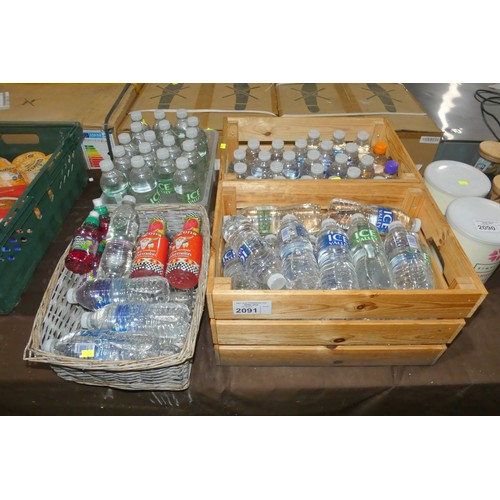 2091 - A large quantity of various soft drinks mostly water