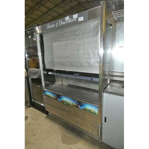 2131 - An open front refrigerated display cabinet by Foster type H39300s with night screen - trade. Tested ... 