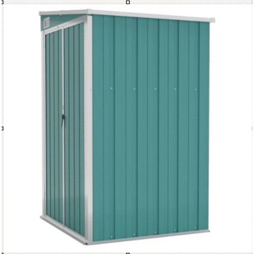 1111 - An Alyxander 118 x 100 x 178cm galvanised steel pent garden shed RRP £126