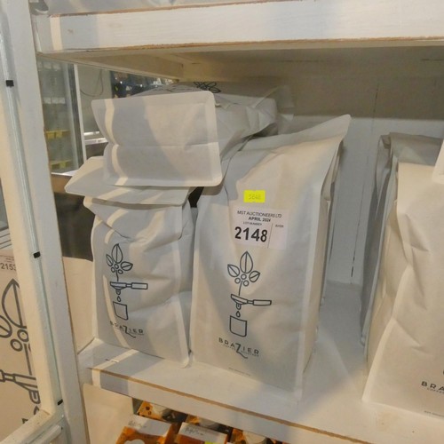 2148 - 7 x 1kg bags of coffee beans by Brazier and the roast dates are mostly Feb/March 2024