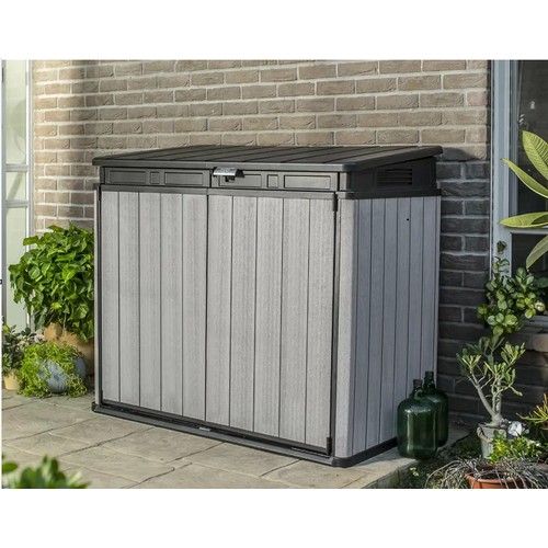 1130 - 1 x Keter Duotech 1150L plastic outdoor storage box RRP £246 - Built