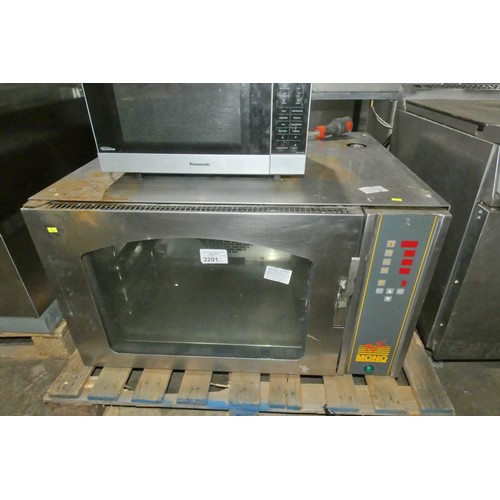 2201 - A commercial stainless steel combi oven by Mono type BX 3-phase - trade