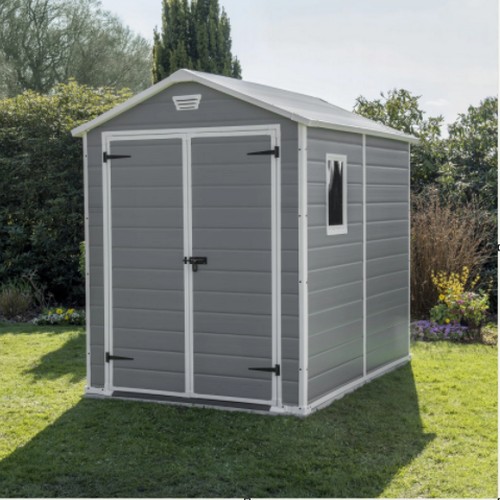 1149 - 1 x Keter Manor 6ft w x 8ft d apex outdoor garden shed RRP £685. Boxed and requires assembly