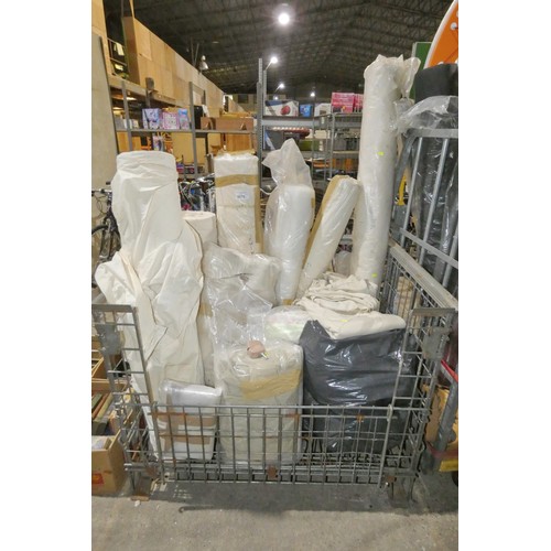 3078 - A quantity of various rolls and part rolls of fabric. Contents of 1 shelf stillage which is not incl... 