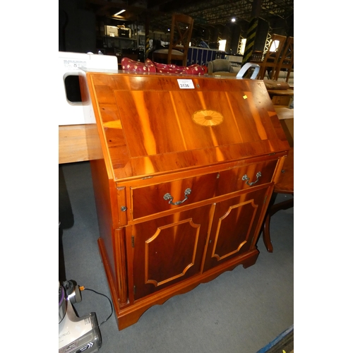 3136 - 1 x reproduction style writing bureau approx 80cm wide