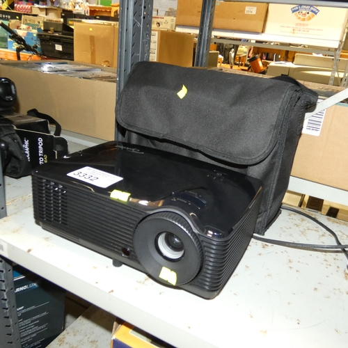 3332 - A 3D ready projector by Optma type DAESSGZ with soft carry case - trade