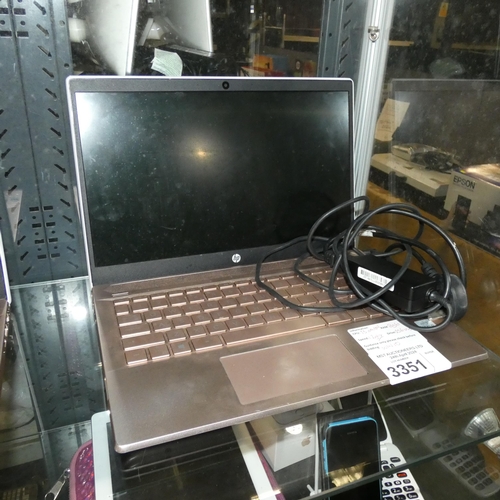 3351 - A laptop by HP type Pavillion with an i3 11th generation 1.2 gigahertz processor, 8 gigabyte RAM, 25... 