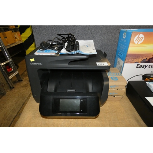 3372 - A Hp office multifunction printer by HP type Office Jet Pro 8778 with ink - trade