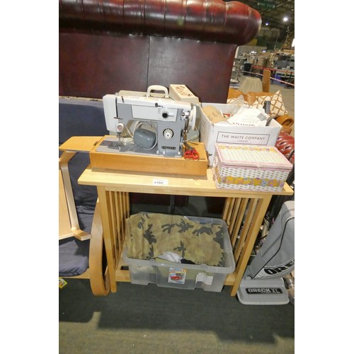 3179 - 1 x Reads sewing machine 240v with a quantity of various haberdashery items including buttons, threa... 