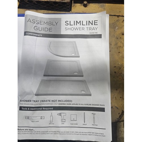 5665 - 1 x Slimline low level shower tray approx 1800 x 800mm made of stone resin (heavy) there is no model... 