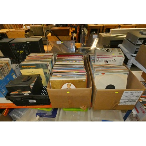 3315 - 3 boxes containing a quantity of various 45rpm & 33rpm vinyl records