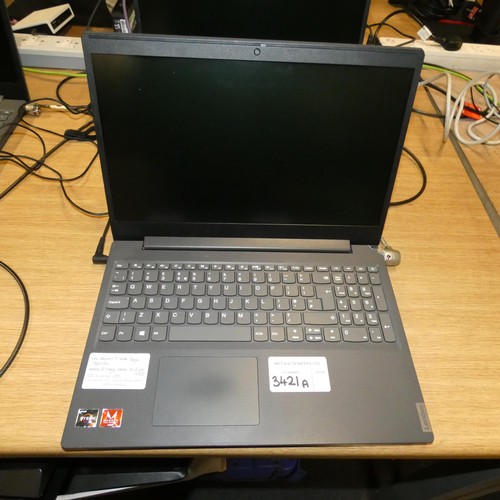 3421A - A laptop by Lenovo with a Ryzen 5 3500u 2.1ghz processor, 8gb ram, 512gb SSD, running win 10, comes ... 