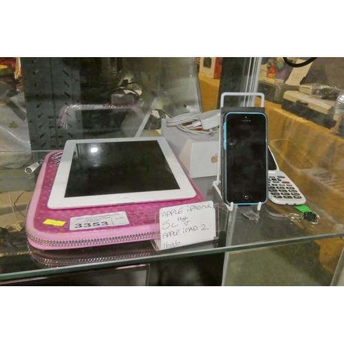 An apple iphone 5c and an iPad 2, plus a Dora mobile phone, (iPad will ...