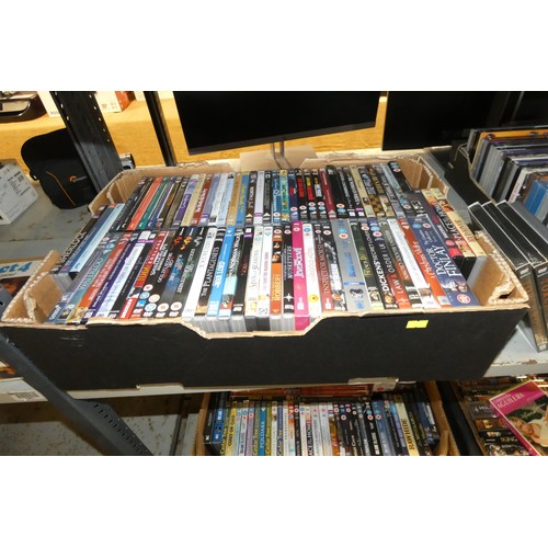 3321 - A large quantity of various DVDs & CDs, contents of 4 shelves