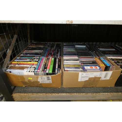 3327 - A quantity of various DVDs & CDs, box sets etc. Contents of 1 shelf