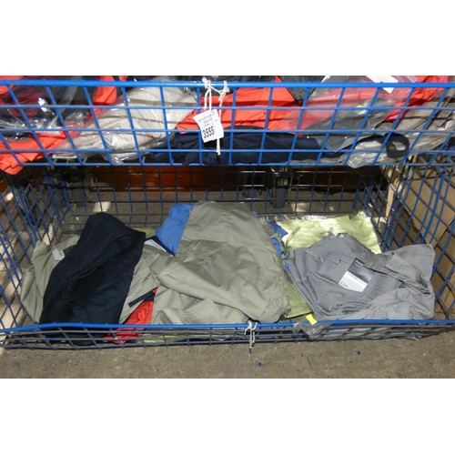 3555 - A quantity of various large shorts, contents of 2 baskets, baskets not included