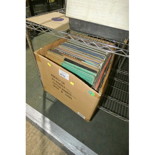 3632 - A box containing a quantity of various records, please see pictures for more details